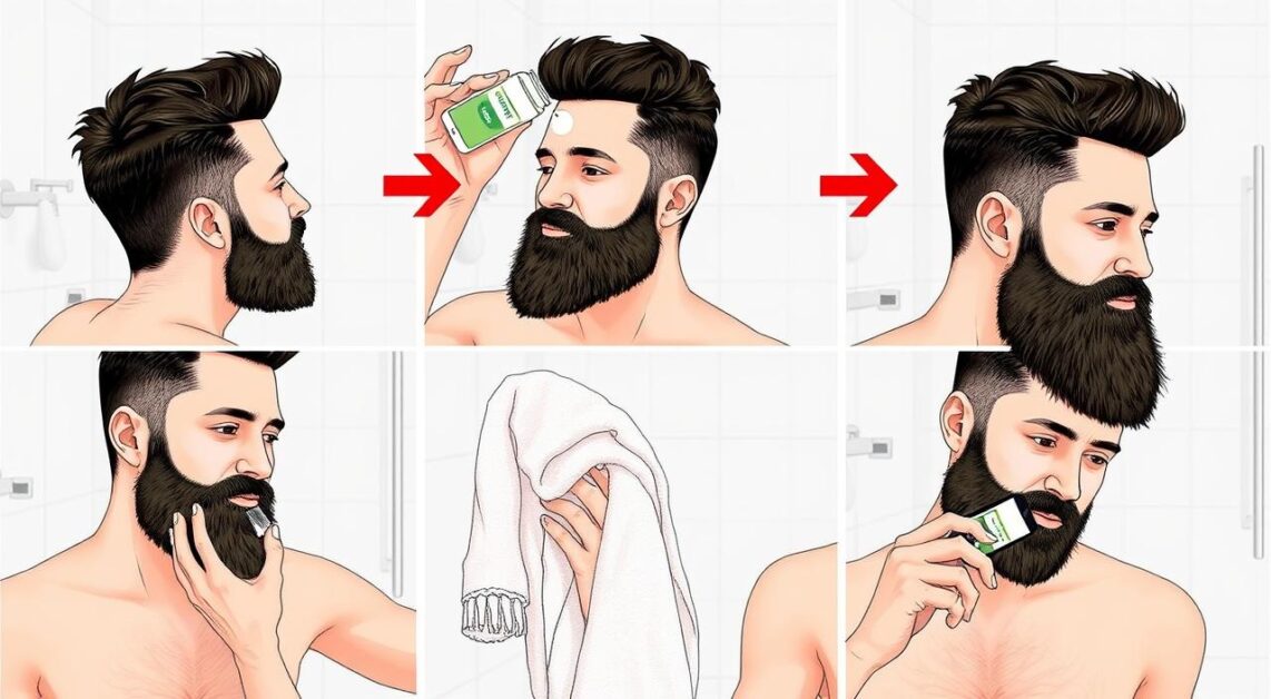 Passo a passo para limpeza da barba